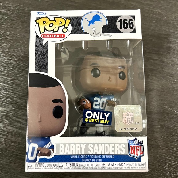 Funko Pop! NFL Football Barry Sanders #166 Best Buy Exclusive - Picture 1 of 6